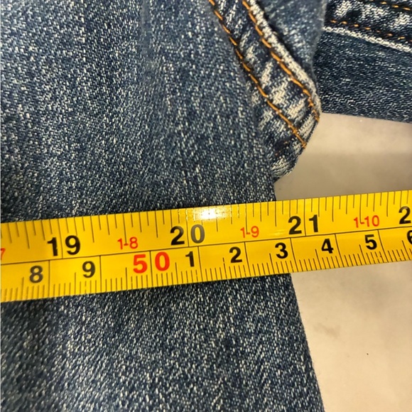 American Eagle lightly distressed Jean Jacket. Boyfriend fit.  NWOT.  AE Size S - Picture 6 of 7